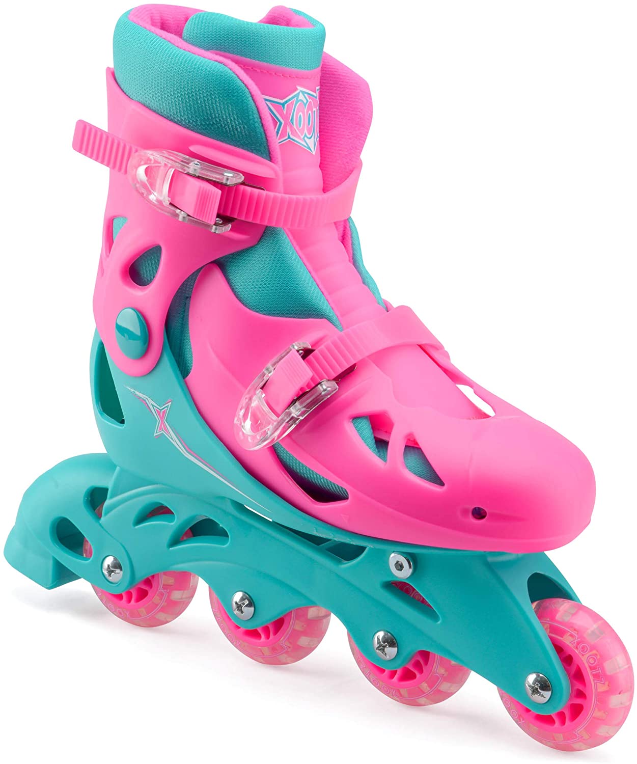 Xootz – Ρυθμιζόμενα Inline Roller Skates μεγέθους 27 έως 30.5 – Ροζ