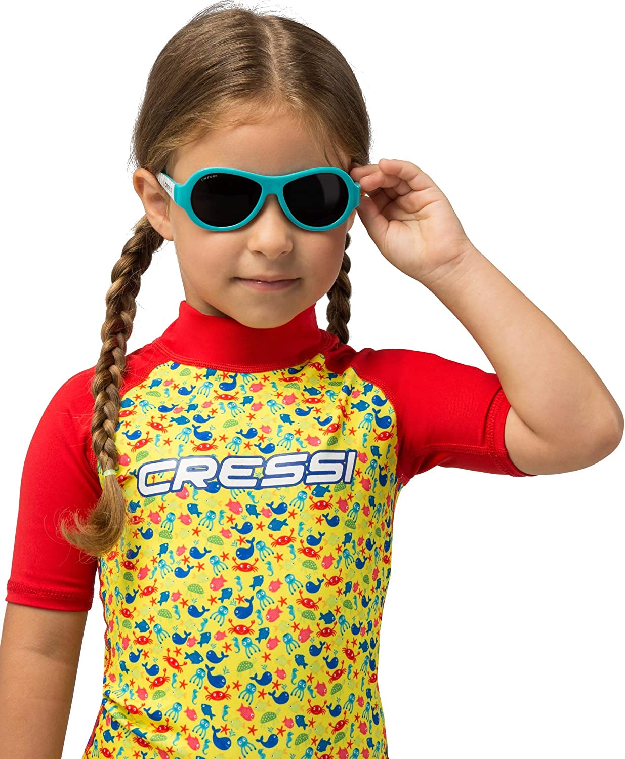 Cressi Aqua Pets Rash Guard Προστατευτικό μπλουζάκι - Κόκκινο/Κίτρινο 5137