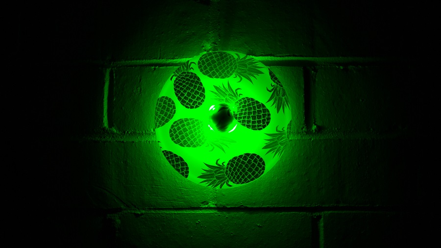 Waboba Wingman UFO Pineapple - Ιπτάμενος δίσκος με LED - Νυχτερινή Λήψη - Πράσινος τοίχος