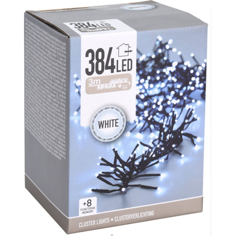 384 Αδιάβροχα εξωτερικά/εσωτερικά LED χριστουγεννιάτικα λαμπάκια
