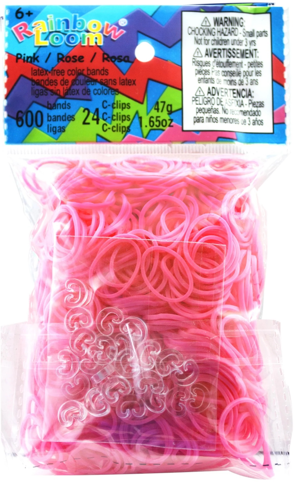Ροζ λαστιχάκια για τον αργαλειό Rainbow Loom