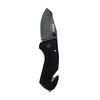 Πτυσσόμενος Σουγιάς Knife Short με Κόπτη Ζώνης και Θραύστη Τζαμιών και μαύρη λαβή.