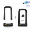 Αντικλεπτικό Λουκέτο U-Lock EWLK023 με αναλυτική περιγραφή διαστάσεων.