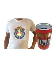 Σετ Simpsons - Κουμπαράς και T-Shirt Duff