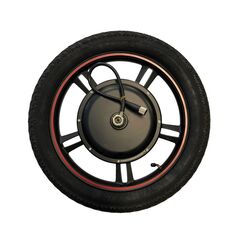 Κινητήρας brushless 36V/48V 500W rear hub motor σε λευκό φόντο.