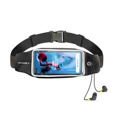 Techancy Μαύρο Τσαντάκι Μέσης για Κινητά έως 7.2" & Μικροαντικείμενα.