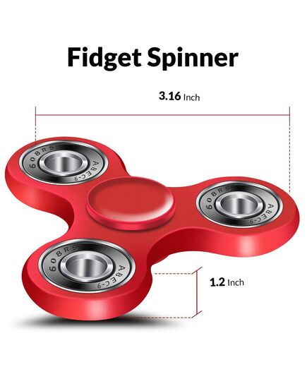 Fidget Spinner S3 red διατάσεις
