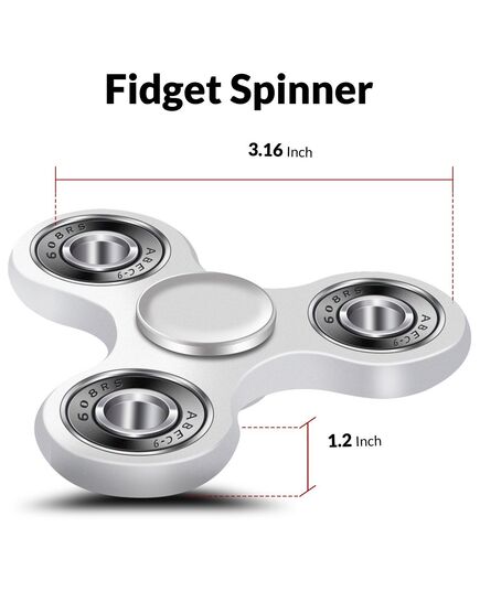 Fidget Spinner S3 white διατάσεις
