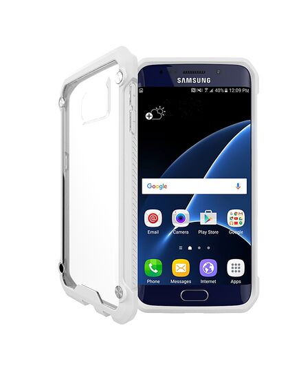 Αντικραδασμική θήκη για τηλέφωνο Samsung Galaxy S7 Edge σε λευκό χρώμα