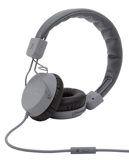 Ακουστικά Wesc Piston Street σε γκρι χρώμα μπροστινή όψη με hand