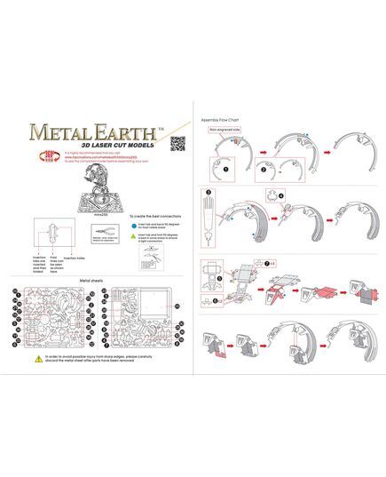 Metal Earth ρομπότ Destroyer Droid Αναλυτικές εικονογραφημένες οδηγίες