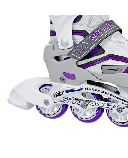 Ρυθμιζόμενα Roller Blades Stingray R7 της Roller Derby – Λευκό/Lilac - Φρένο