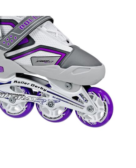 Ρυθμιζόμενα Roller Blades Stingray R7 της Roller Derby – Λευκό/Lilac - Τροχοί