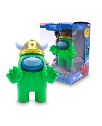 Φιγούρα Among Us Green Viking με παράδειγμα συσκευασίας.