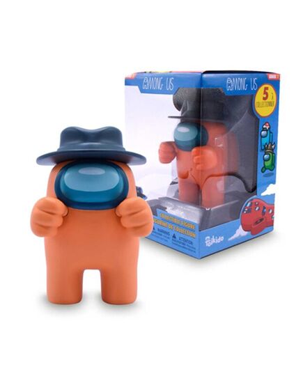 Φιγούρα Among Us Orange Fedora με παράδειγμα συσκευασίας.
