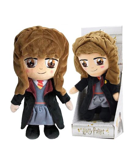 Απαλή Λούτρινη Φιγούρα με σχέδιο Hermione Granger μαζί με την συσκευασία της.