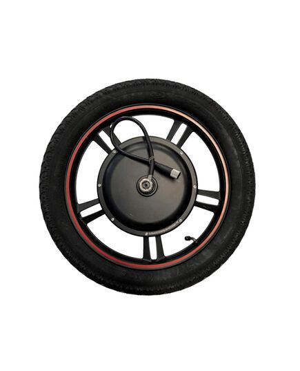 Κινητήρας brushless 36V/48V 500W rear hub motor σε λευκό φόντο.