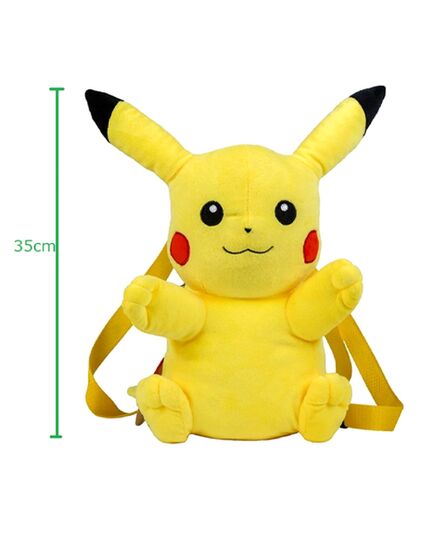 Λούτρινο σακίδιο πλάτης με σχέδιο Pokemon Pikachu με ύψος 35 εκατοστά.