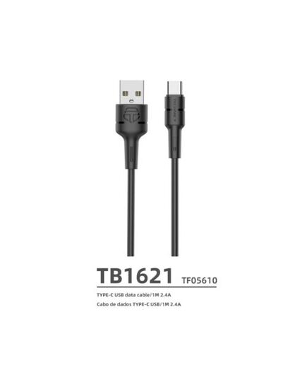 Μαύρο Καλώδιο USB Type-C της Techancy ενός μέτρου TF05610.