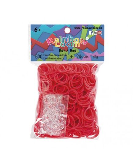 Συσκευασία Κόκκινα Λαστιχάκια για τον Αργαλειό Rainbow Loom