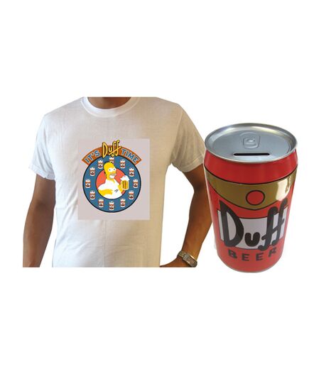 Σετ Simpsons - Κουμπαράς και T-Shirt Duff