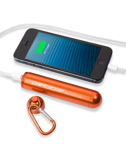 Pebble Smartstick+ Φορτιστής Έκτακτης Ανάγκης Πορτοκαλί Φορτίζει iPhone