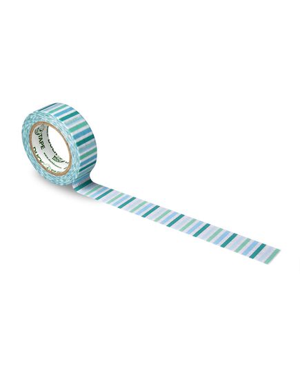 DuckTape Washi Blue Stripes ξεδιπλωμένη