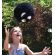 Sunflex Λούτρινη Μπάλα - Fluffyball - Benny Black - 23 εκ. - Κορίτσι παίζει με την μπάλα