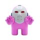 Συλλεκτική φιγούρα Among Us Pink Mask σε λευκό φόντο και μπροστινή λήψη.